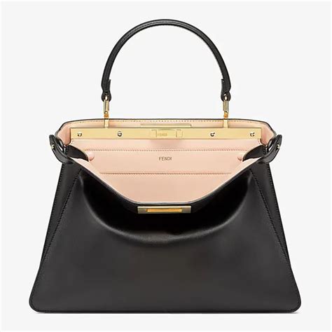 fendi peekaboo micro satchel bag black|fendi peekaboo iseeu small.